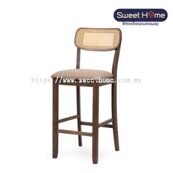 MUJI KAKUWA Solid Wood Bar Chair | Cafe Furniture