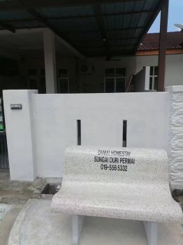 Backres Stone Bench Terrazo | Stone Bench With Logo And Wording | Kerusi Batu MBSP MBPP Majlis Perbandaran | Kerusi Batu Untuk Sumbangan | Kerusi Batu Deliver to Damai Homestay | Kulim | Lunas | Sungai Duri | Sungai Petani | Kedah | Taiping | Ipoh 