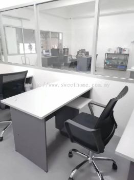 Standard Working Office Table | Medium Back Mesh Office Chair | Office Table | Office Chair | Lab Office Table | Kerusi Meja Pejabat | Penang | Kl | Cheras | Ampang | Putrajaya | Mont Kiara | Kulim | Lunas |  