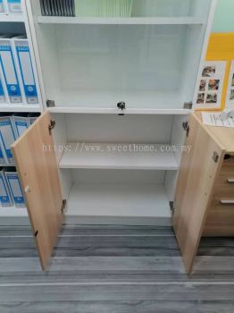 Full Height Office Cabinet | Glass Door Cabinet | Kabinet Bilik Guru | Office Furniture | KL | Penang | Kulim | kedah | Lunas | Bandar Bharu | Kuantan Pahang | Slim River | Tanjung Malim | Ipoh | Office Furiture Perak