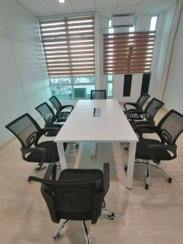 8 Seater Modern Office Conference Meeting Table | Low Back Meeting Office Chair | Meja Mesyuarat Moden | Office Furniture | Penang | KL | KLang | Cyberjaya | Putrajaya | Sungai Buloh | Muar Johor Bahru | Kuala Selangor | Kulim | lunas | Alor Setar | Jitra