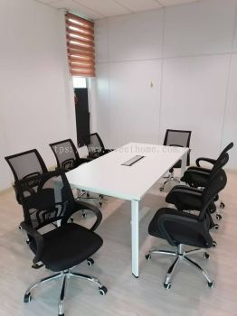 8 Seater Modern Office Conference Meeting Table | Low Back Meeting Office Chair | Meja Mesyuarat Moden | Office Furniture | Penang | KL | KLang | Cyberjaya | Putrajaya | Sungai Buloh | Muar Johor Bahru | Kuala Selangor | Kulim | lunas | Alor Setar | Jitra