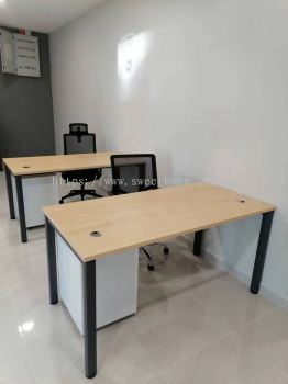 Modern Office Furniture | Office Table and Office Chair Set | Solid Office Table | Medium Back Office Chair | 4X6FT Whiteboard Wall | Office Furniture | Penang | Perak | Ipoh | Slim River | Lunas | Baling | Alor Setar Kedah | Johor Bahru | Kuala Selangor | Subang Jaya