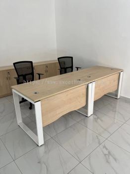 Office Furniture | Office Workstation Table | Standard Solid Office Table | Mesh Medium Back Office Chair | Office Table and Office Chair Shop | KL | Penang | Kulim | Kedah | Ipoh | Johor Bahru