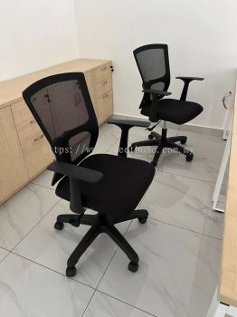 Office Furniture | Office Workstation Table | Standard Solid Office Table | Mesh Medium Back Office Chair | Office Table and Office Chair Shop | KL | Penang | Kulim | Kedah | Ipoh | Johor Bahru