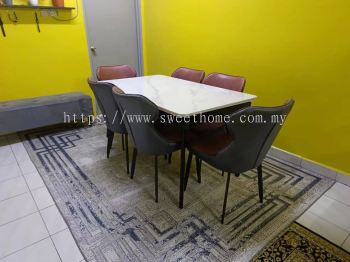 Premium Ceramic Dining Table Set | Extendable Ceramic Table | 1 + 6 Premium Dining Set | 30 % Discount Now Only RM 2499 | Avalaible For Deliver | Penang | Kedah | Lunas | Ipoh | Kl Cheras | Kelantan | Terengganu