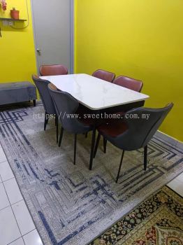 Premium Ceramic Dining Table Set | Extendable Ceramic Table | 1 + 6 Premium Dining Set | 30 % Discount Now Only RM 2499 | Avalaible For Deliver | Penang | Kedah | Lunas | Ipoh | Kl Cheras | Kelantan | Terengganu