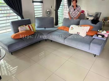 L CORNER Shape Sofa With Push Back Feature | Best Modern Sofa | Best Furniture Shop In Malaysia | Deliver to KL | Penang | Kulim | Lunas | Shah Alam | Kangar | Kajang | Rawang | Johor Bahru | 