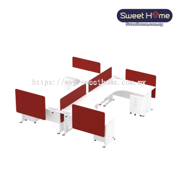 B16-H-4L 4 PAX Executive Staff Workstation Office Table | Office Furniture