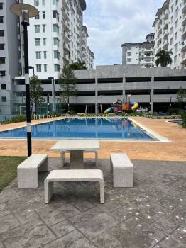 Garden Stone Table Bench Set For Condominium pARK aREA | Swimming Pool Resting Area Bench Table Set | Garden Bench | Terrazo Outdoor Stone Furniture | KL | Shah Alam | Cyberjaya | Residence | Putrajaya | Seri Kembangan | Bukit Jalil | Penang