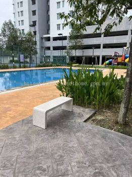 Garden Stone Table Bench Set For Condominium pARK aREA | Swimming Pool Resting Area Bench Table Set | Garden Bench | Terrazo Outdoor Stone Furniture | KL | Shah Alam | Cyberjaya | Residence | Putrajaya | Seri Kembangan | Bukit Jalil | Penang