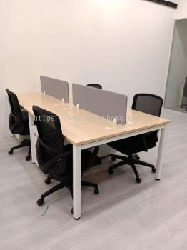 Office Workstation Table | 4 Seater Pax Workspace Table | Office Table With Partition | Office Chair | Kerusi Pejabat Beroda | Office Furniture | KL | Penang | Kedah | Ipoh | Johor Bahru | Singapore | Putrajaya | Kuala Terengganu | Kuala Nerus | Kota Bharu