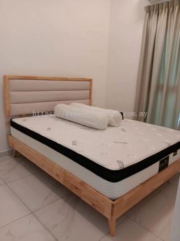 MUJI Solid Wood Bed Queen Size | Modern Fabric Easy Clean Sofa | Best Home Furniture Shop In Malaysia | Penang | Deliver to KL | Ipoh | Cheras | Mont Kiara | Shah Alam | Johor Bahru | SG 