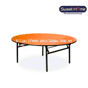 Round Foldable Banquet Table ( Cherry ) | Office Furniture