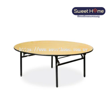 Round Foldable Banquet Table ( Maple ) | Office Furniture