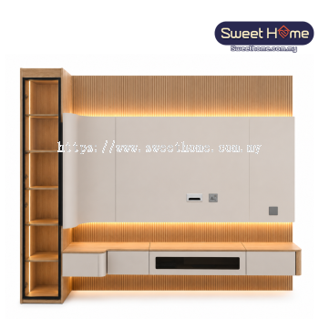 MAISON Premium L Shape Wall TV Cabinet ( MS - 1402 ) - MAISON Signature Series