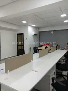 Office Workstation Malaysia | Open Office Desk Cluster & Shared Workspace Table | White Office Table | Office Workstation Table | 4 Person Desk | Office Furniture Penang , KL , Puchong, Kulim Hi Tech, Bayan Lepas, Bayan baru  