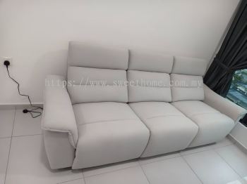 3 Seater Electric Recliner Sofa | Power Reclining Sofa with Easy Clean Fabric | 3 Seater Power Recliner Couch | Best Sofa Furniture Showroom In Penang | Deliver Penang, Andaman, Tanjong Tokong, Straits Quay, Batu Kawan, Bertam, Kulim, Sungai petani