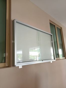 Aluminium Sliding Glass Notice Board | Lockable Display Board | Indoor Bulletin Board | Office, School & University Notice Board Malaysia | Deliver Batu Kawan, Prai, Sungai Petani, Kulim, Georgetown, Bayan Baru, Puchong, KL