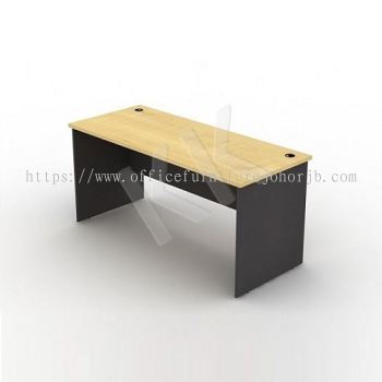 Maple & Dark Grey Straight Office Table 1500W