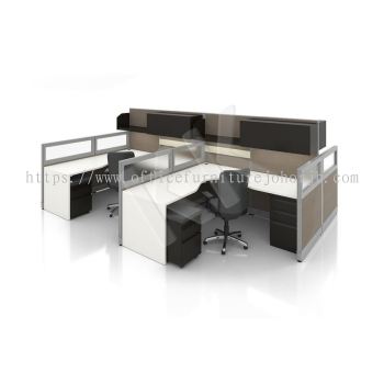 2 Seater Fabric Partition Office Workstation Concept 3