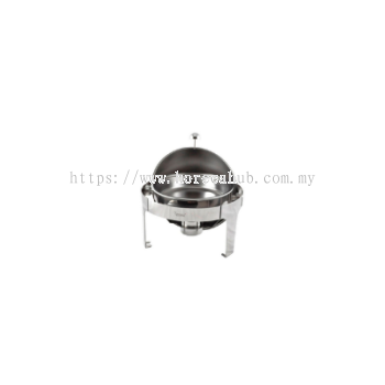 QWARE STAINLESS ROUND ROLL TOP CHAFING DISH 121210 3L