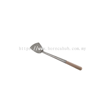 QWARE STAINLESS STEEL TURNER WITH WOODEN HANDLE QKT-02-SS 10.5CM