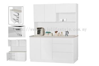 5FT Kitchen Cabinet with High Gloss White 