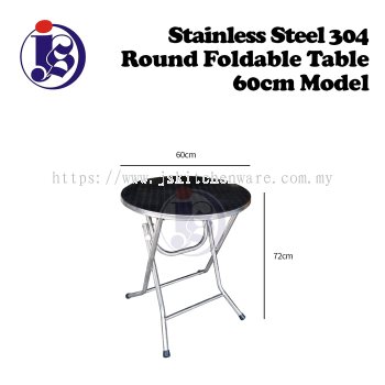 Stainless Steel 60cm Round Foldable Table