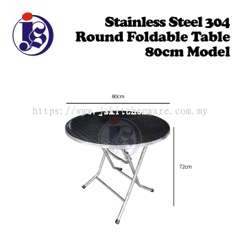 Stainless Steel 80cm Round Foldable Table