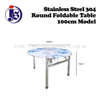 Stainless Steel 100cm Round Foldable Table