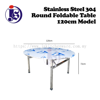 Stainless Steel 120cm Round Foldable Table