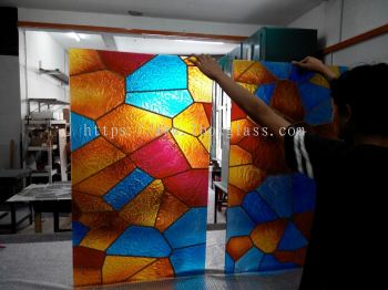 Stained Glass Design on Fused Glass