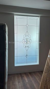Stained Glass Overlay Partition Glass