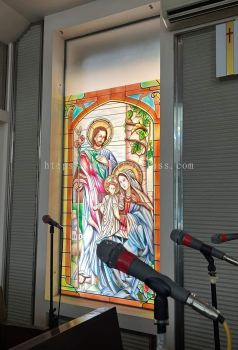 Stained Glass with Artist Painting