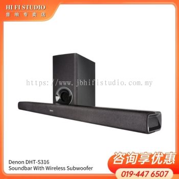 Denon DHT-S316 Soundbar With Wireless Subwoofer