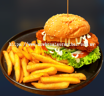 CRISPY CHICKEN CHOP BURGER