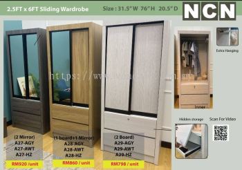 2.5ft x 6ft Sliding Wardrobe