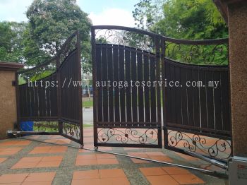 Residential arm type swing/folding gate system