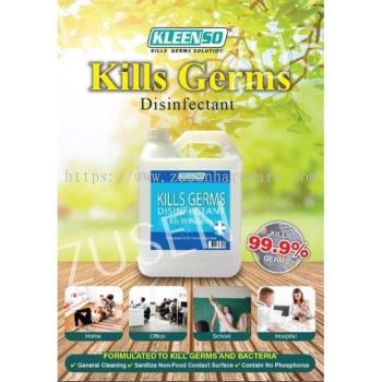 KLEENSO Germs Disinfectant Spray Neutral Sanitizer Antibacterial Kill 99.9% Virus Kuman 4L (4KG) READY TO USE
