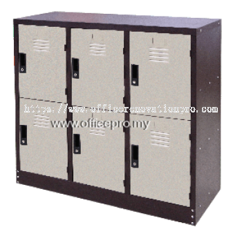 IPS-127 HALF HEIGHT 6 COMPARTMENT STEEL LOCKER