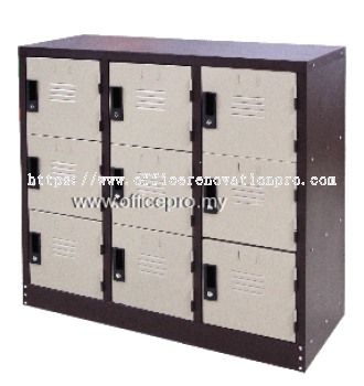 IPS-129 HALF HEIGHT 9 COMPARTMENT STEEL LOCKER