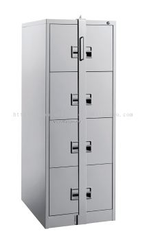 IPS-106/A-LB 4-DRAWERS STEEL FILING CABINET WITH RECESS HANDLE & LOCKING BAR C/W BALL BEARING SLIDE