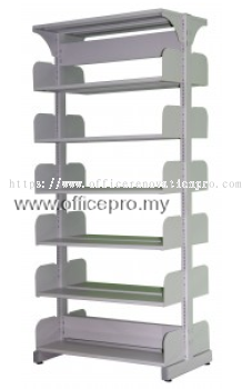 IPS-608-LIBRARY DOUBLE SIDED RACK WITHOUT STEEL SIDE PANEL (OPEN)