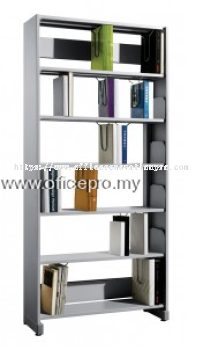 IPS-605 LIBRARY SINGLE SIDED RACK WITH STEEL SIDE PANEL (CLOSE)