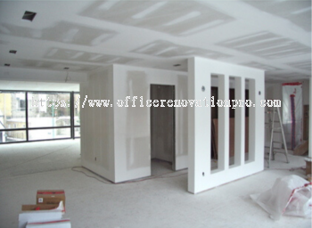 IP-GBP Plain Gypsum Board Office Partition | Glass Panel Wall Selangor