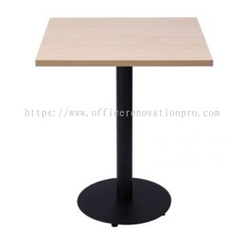 IPCFTL-03 LAMINATE CAFE TABLE SQUARE TOPS WITH POWDER COATED ROUND LEGS