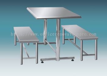 IPSSCT-01 STAINLESS STEEL CANTEEN TABLE AND SITTING BENCHES