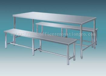 IPSSCT-03 STAINLESS STEEL CANTEEN TABLE AND SITTING BENCH (7.5FT)