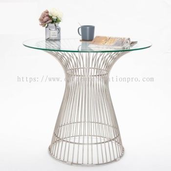 IPDTW-01 ROUND DINING TABLE WITH WIRE BASE